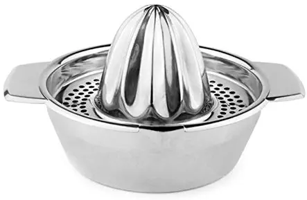 Stainless Steel Fresh Squeezed Juice Orange Lemon Lime Fruit Squeezer Maker Dome Mesh Strainer Citrus Juicer Tool with Bowl