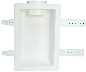 EZ-Flow Dryer Vent Box - Recessed Hookup Venting Kit For Flex Hose Connector - Prevent Kinked Hose & Fire Hazards - Improve Clothes Dryer Appliance Efficiency - Inset Dryer Exhaust Box Is Easy to Retrofit In Existing Home & New Construction.