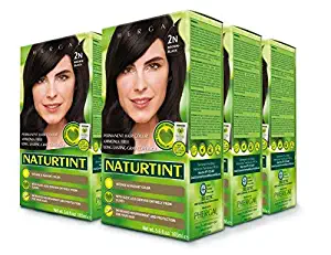 Naturtint Permanent Hair Color 2N Brown Black (Pack of 6), Ammonia Free, Vegan, Cruelty Free, up to 100% Gray Coverage, Long Lasting Results