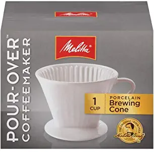 Melitta #2 Single Cup Pour Over Coffee Brewer, White (Pack of 2)