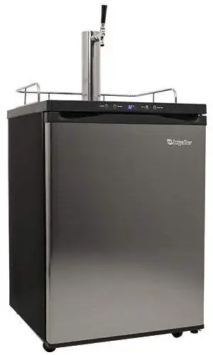 EdgeStar KC3000SS Full Size Kegerator with Digital Display - Black and Stainless Steel