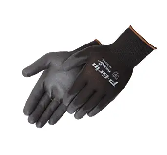 Liberty P-Grip Ultra-Thin Polyurethane Palm Coated Glove with 13-Gauge Nylon/Polyester Shell, Large, Black (Pack of 12)