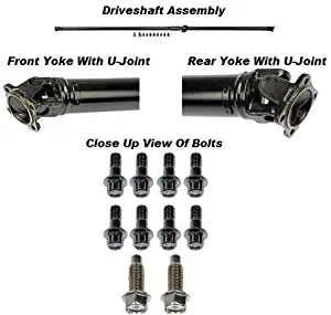 APDTY 047118 Driveshaft Propeller Shaft Assembly Includes New Removeable Universal U-Joints & Center Support Bearing Fits 2003-2011 Honda Element 4WD/AWD (Replaces Honda 40100-SCW-A03, 40100SCWA03)