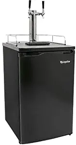 EdgeStar KC2000TWIN Full Size Dual Tap Kegerator & Draft Beer Dispenser - Black