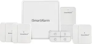 iSmartAlarm Home Security Package For More Doors & Windows | Wireless DIY No Fee IFTTT & Alexa Compatible iOS & Android App | iSA8, White