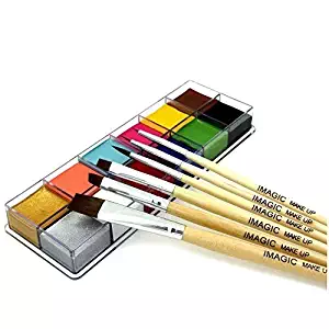Body Face Paint With Brush 12 Color Pigment Oil Painting Art use in Halloween Party Fancy Dress Beauty Makeup Tool (1)