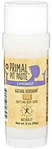Primal Pit Paste All Natural Lavender Deodorant – Aluminum-Free, Paraben-Free, Non-GMO, Phthalate-Free for Women and Men – BPA-Free 2 Oz Convenience Jar – Scented with Natural Essential Oils