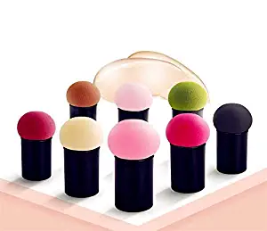 5 Pack Round Head Small Mushroom Puff Beauty Makeup Tool Sponge Puff Wet and Dry Air Cushion BB Cream Foundation Flutter