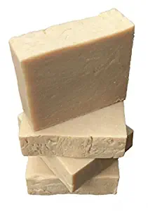 Unscented Castile Olive Oil Goat Milk Soap Bars for Baby and Sensitive Skin - Fragrance Free, Non-GMO, Handmade in USA (4 Bar Pack, 4.5 Ounce each)
