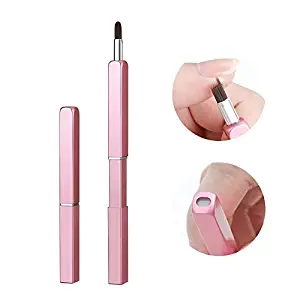 Exquisite Professional Lip Brush Applicators-Retractable Lipstick Brushes- Lipstick Gloss Makeup Brush Tool For Women and Girls (Pink)