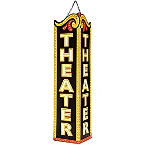 Theater Triangle Embossed Tin Sign