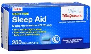 Walgreens Nighttime Sleep Aid Mini-Caplets 250 ea