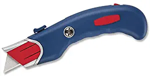 Uline H-1370 Retractable Blade Utility Knife with Rubber Comfort Grip and Extra Blade Storage