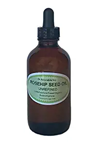 Rosehip Unrefined Oil Skin care Skin rejuvenation Pigment reduction Moisturizer 2.2 oz Amber Glass Bottle with Glass Dropper