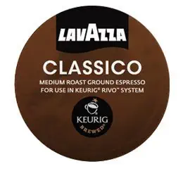 Lavazza Classico, Espresso, 18- 0.26 oz (Packs of 4) for Keurig Rivo Systems