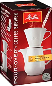 Melitta 6 Cup Pour-Over Coffee Brewer w/Porcelain Carafe