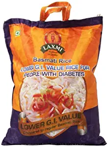 Laxmi Diabetic Friendly Basmati Rice w/ Lower G.I. Index Value - 10lb