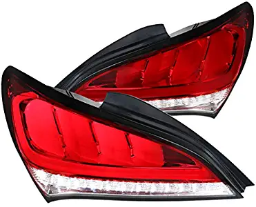 Spec-D Tuning for Hyundai Genesis Coupe 2Dr Red LED Sequential Rear Brake Tail Lights Pair