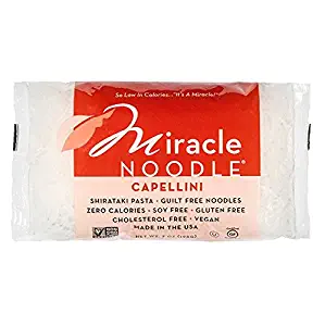Miracle Noodle Capellini Shirataki Noodles, 7 oz (Pack of 6), Zero Carbs, Zero Calories, Gluten Free, Soy Free, Keto Friendly