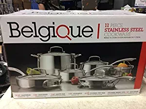 Belgique Stainless Steel Cookware, 11 Piece Set by Belgique