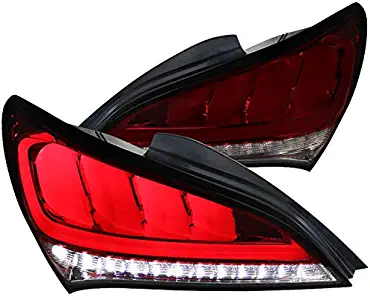 Spec-D Tuning for Hyundai Genesis Coupe 2Dr Red Smoke LED Sequential Tail Lights Brake Lamps