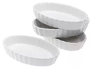BonJour Chef’s Tools Porcelain Crème Brûlée Ramekin Set, 4-Piece, White