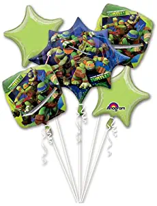 Anagram Teenage Mutant Ninja Turtles Balloon Bouquet, Multicolored