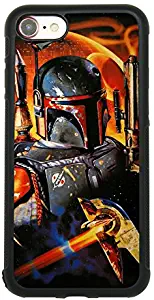 Star Wars Boba Fett Case for iPhone 7, iPhone 8 (4.7 Inch) TPU Silicone Gel Edge + PC Bumper Case Skin Protective Printed Phone Full Protection Cover