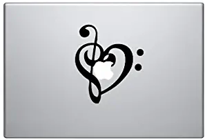 Heart Shape Music Note Macbook Decal Skin Sticker Laptop